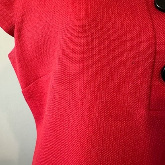 ANN TAYLOR RED SHIFT DRESS - Picture 3 of 3